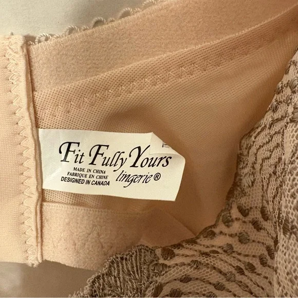 Fit Fully Yours Womens Nicole see -Thru Lace Bra Cloud Pink Size 36G - Picture 13 of 16